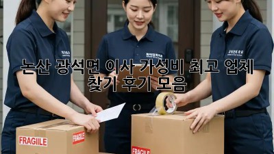 논산 광석면 이사, 가성비 최고 업체 찾기 후기 모음